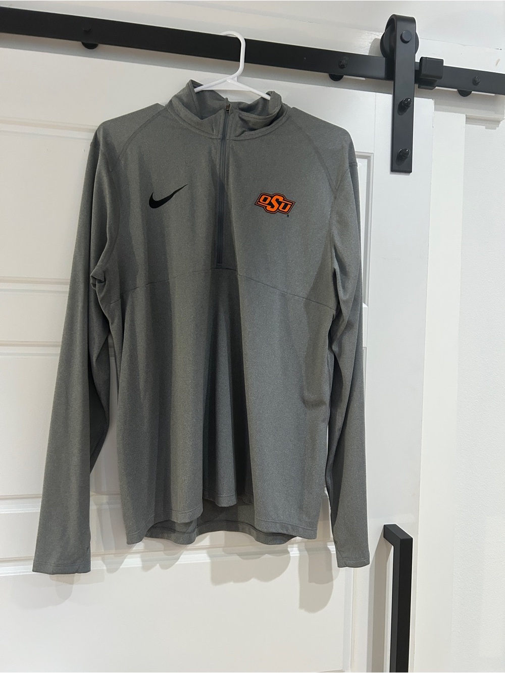 Nike Gray OSU Quarter-Zip Pullover
